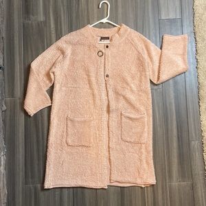 13 Janice Apparel Light Pink Long Cardigan